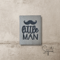 Preview: Label -  "little MAN" - ca. 3 cm x 4 cm - Kunstleder ++ Farbauswahl ++